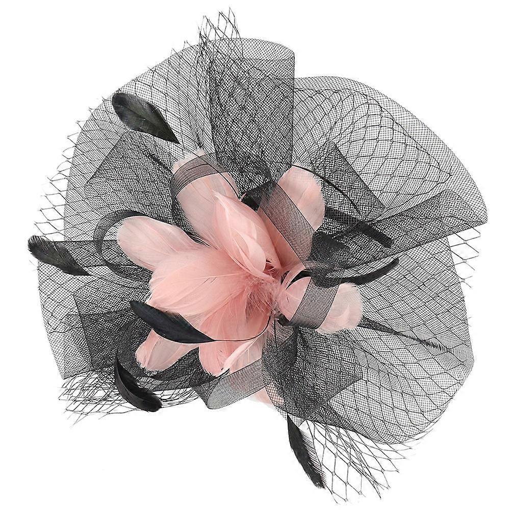 Fascinator Headband Mesh Fascinators For Afternoon Tea Removable Headband And Clip Black 1Pack