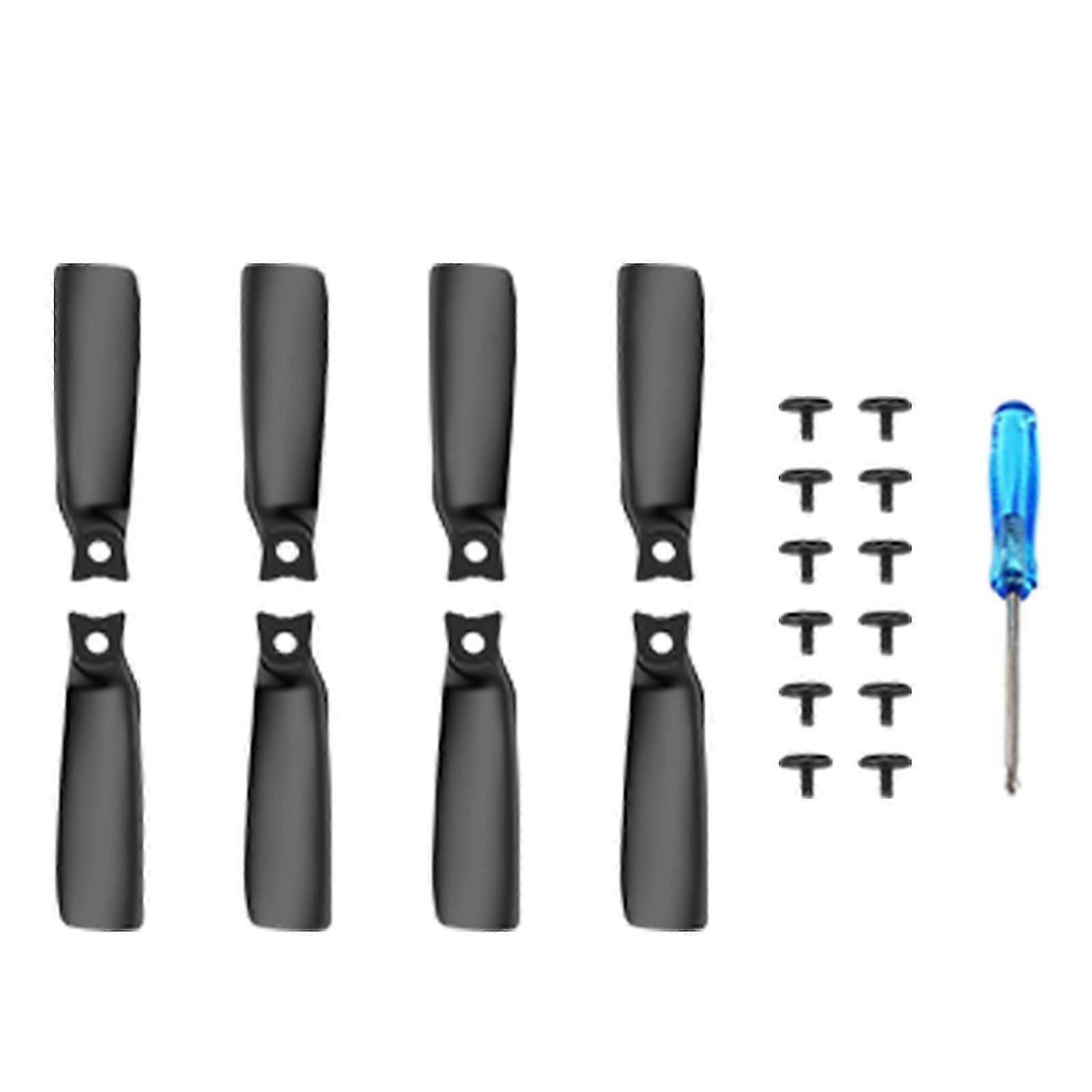 8pcs Low Noise Drone Propellers for Flip Models - Improved Flight Efficiency, Easy Setup with Tools (Red)