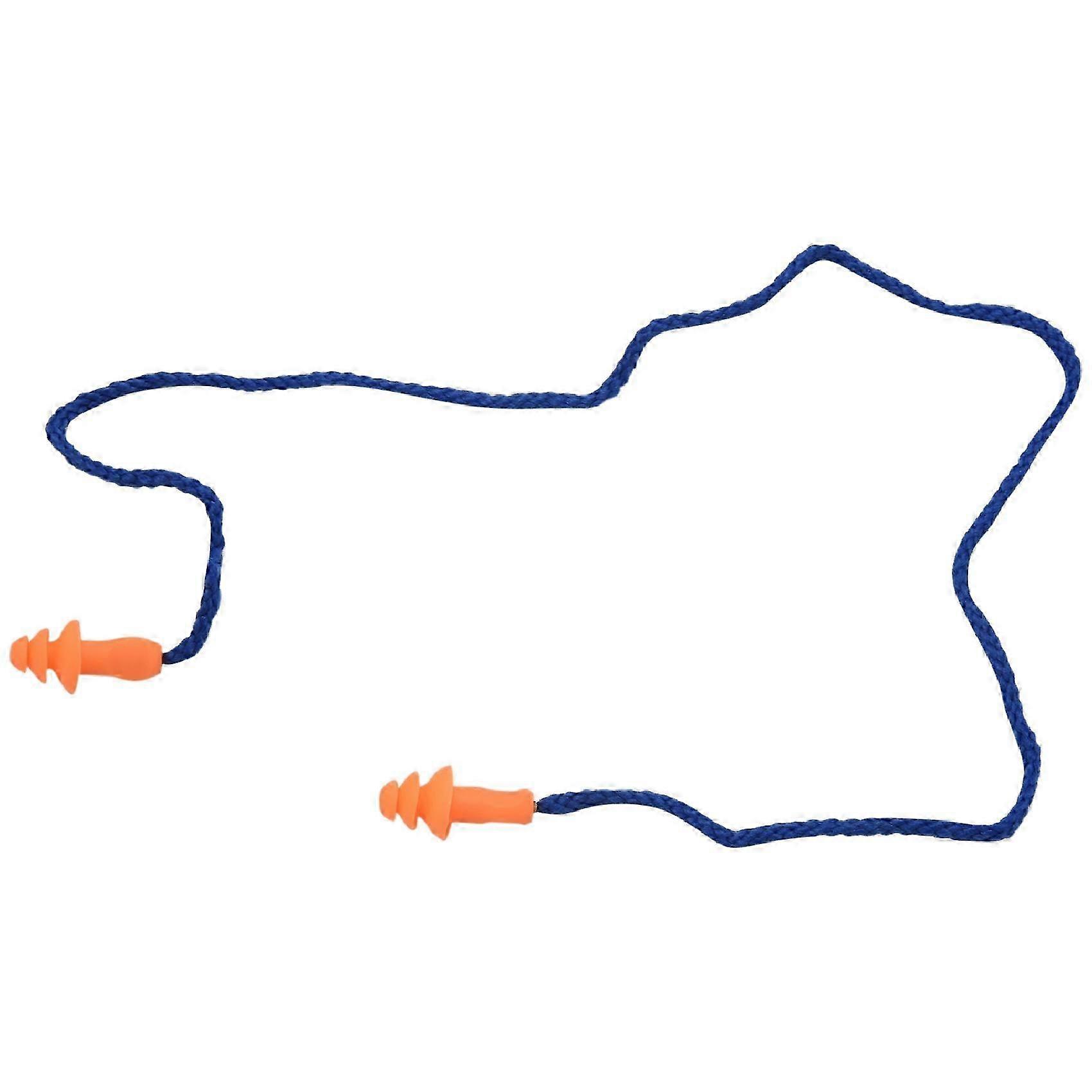 10 Pcs Safety Silicone Soft Ear Plugs - Hearing Protection With Cord - Noise Reduction for Work Hom