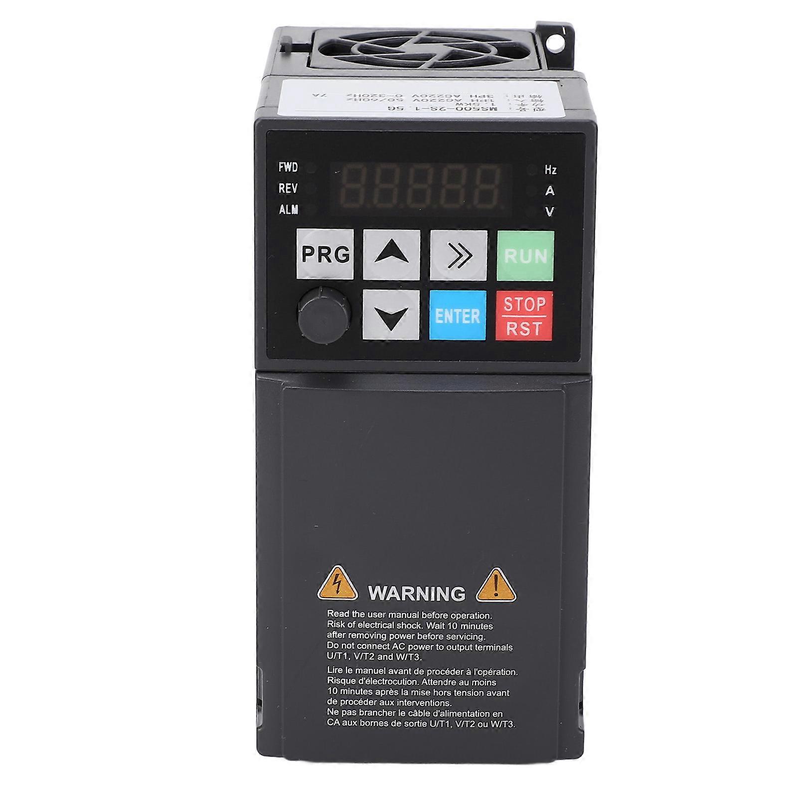 VFD Frequency Converter 1.5KW 7A 220V Single to 3 Phase Display