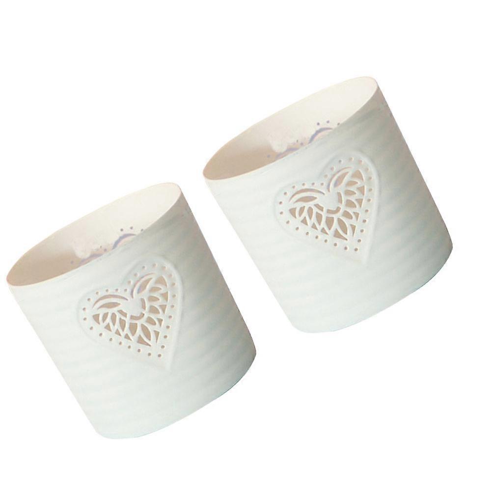 Candlestick Holder Nordic Style Design Modern Style Valentine's Day Candlestick Decoration 7x7x6.5cm 2Pack