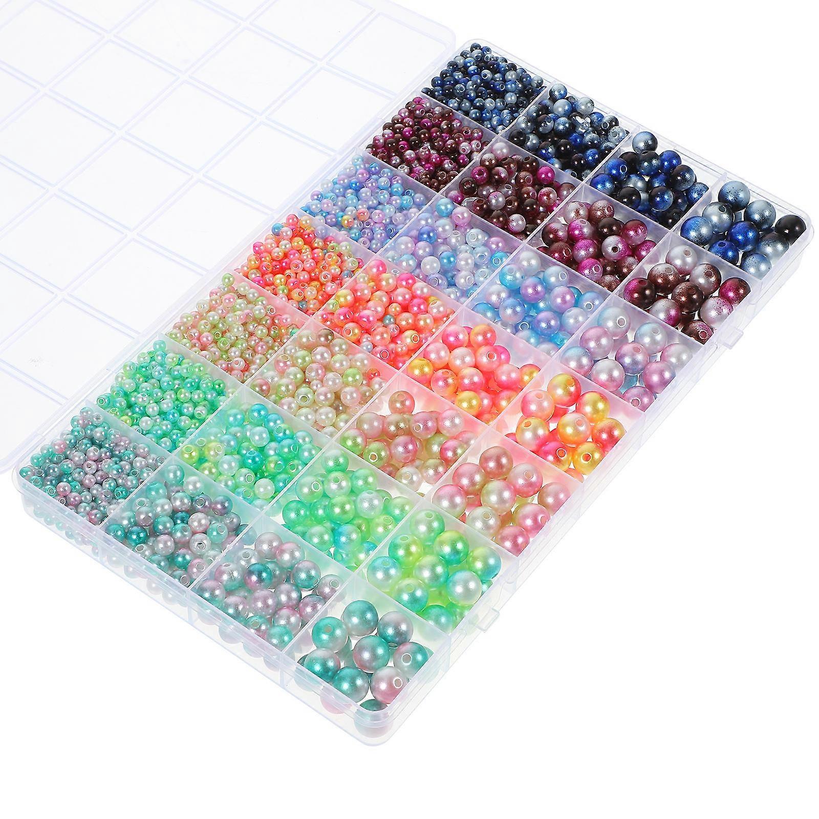 Gradient Pearl DIY Spacer Beads for Jewelry Making – Craft Beads in Assorted Colors for Bracelets, Necklaces & Creative Projects