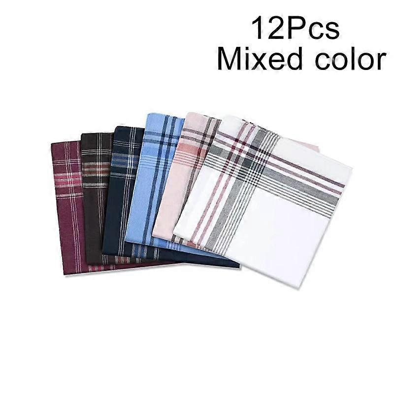 12Pcs/Pack Square Gift Men Gentleman's Handkerchiefs High Quality 36*36cm Hand Towel Wedding Party
