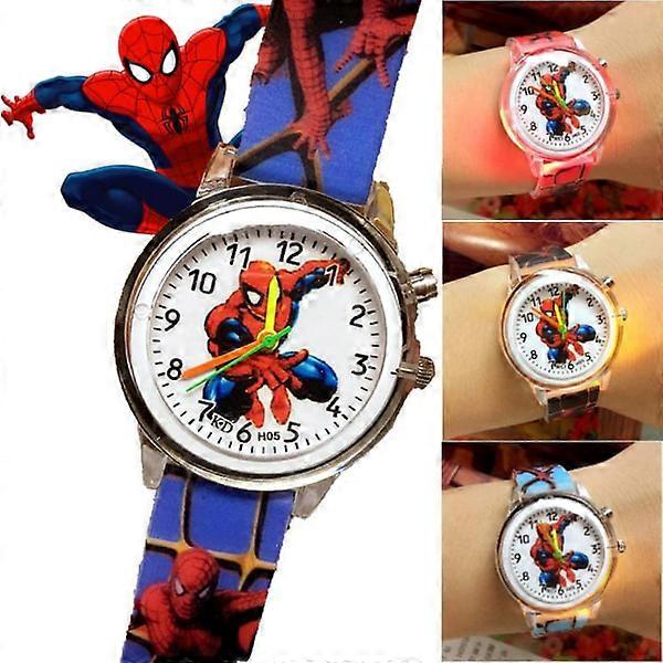 Flashing Spiderman Watch for Children, Blue