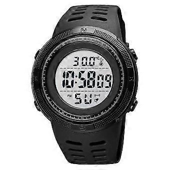 Montre numérique LED multifonctionnelle avec capteur de température corporelle/ambiante, affichage lumineux, montre-bracelet étanche
