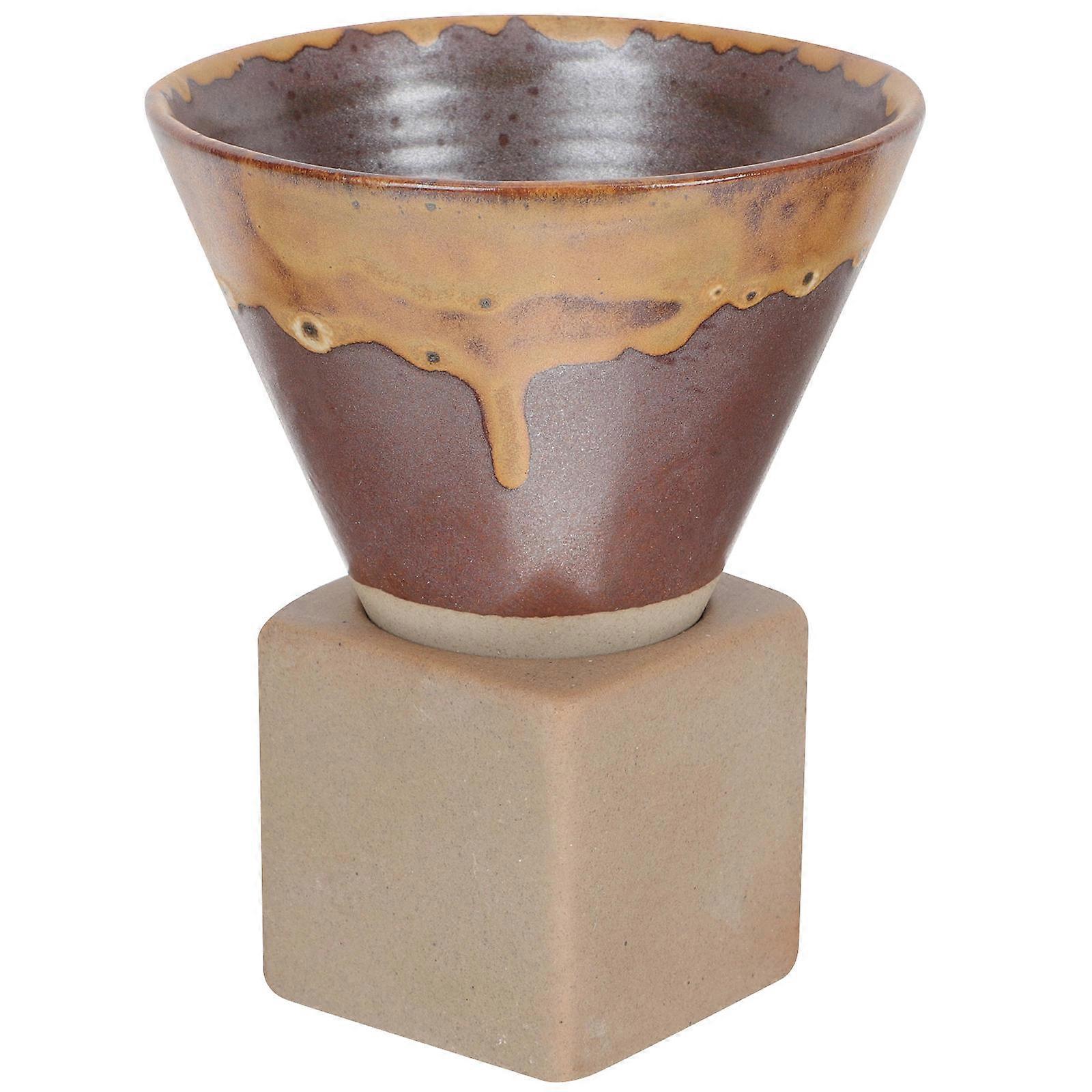 Ceramic Coffee Filter Pour-Over Coffee Dripper Coffee Enthusiasts 200ml Water Flow Control 1Set