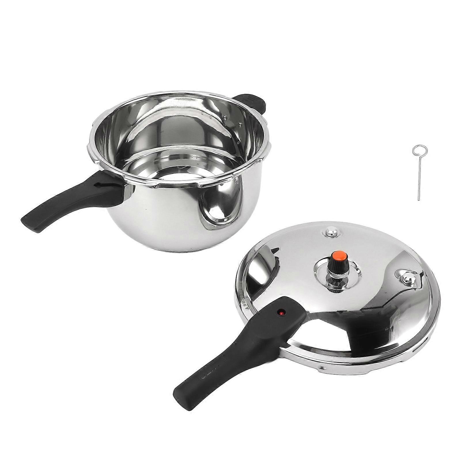 Explosion-proof stainless steel multi-function pressure cooker with 80 kPa safety valve, safety handle, 5 l pressure pot, diameter 22 cm
