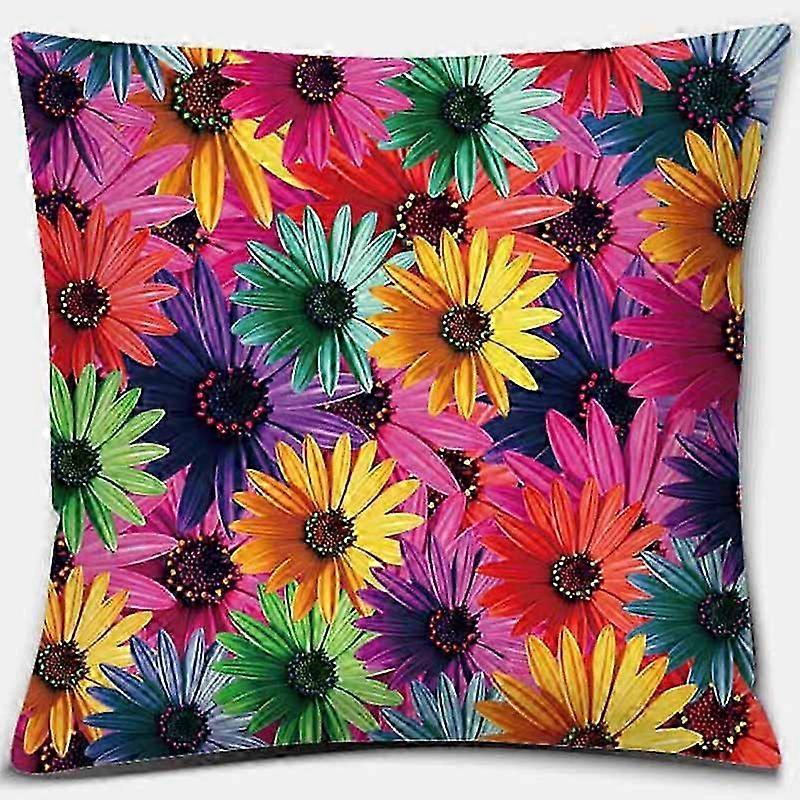 Rainbow Printing Square Pillowcase for Home Decoration and Sofa Cushion Cover Design