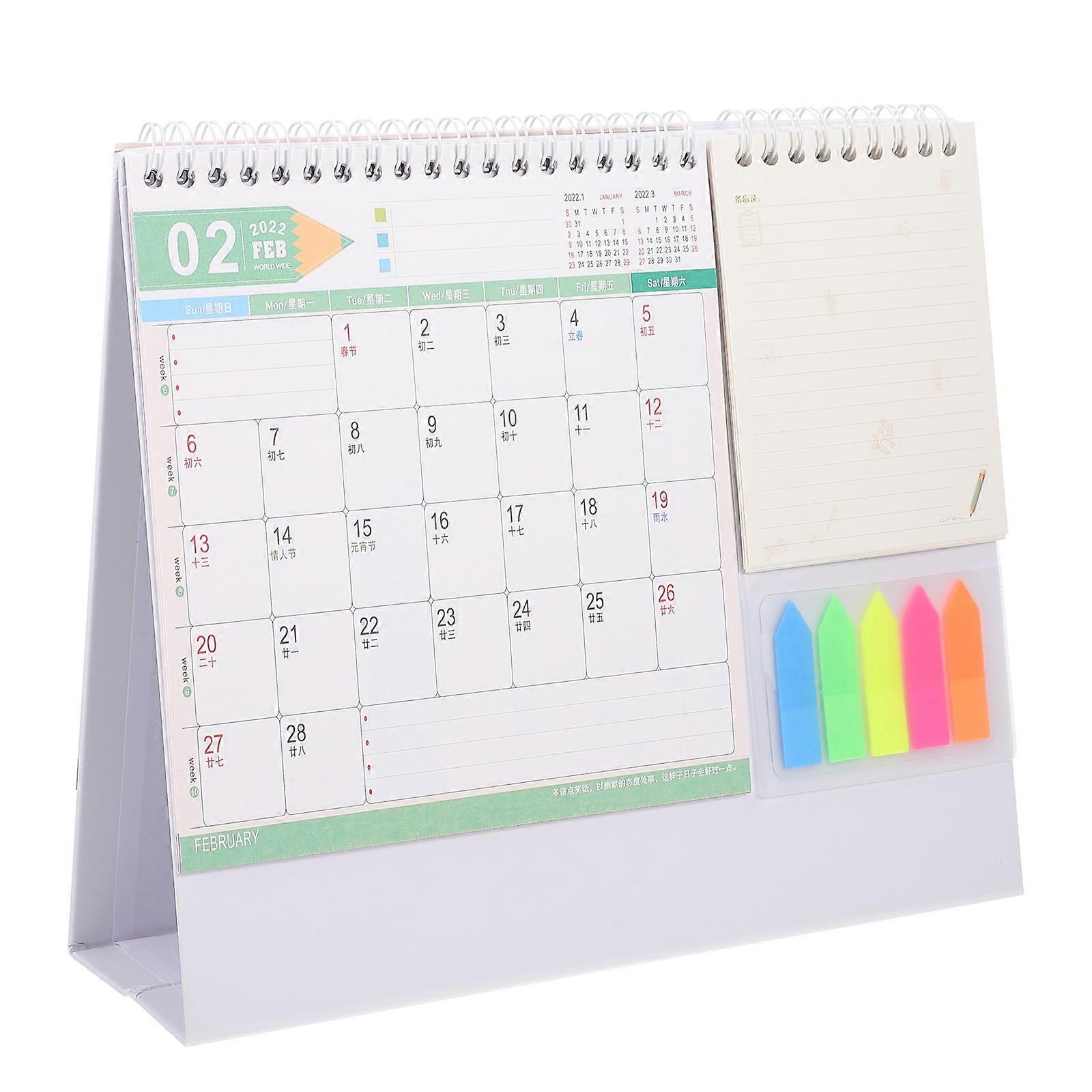 Calendar Desktop Creative 2022 Modern Style 26.5X25.5cm Time Management 1Pc