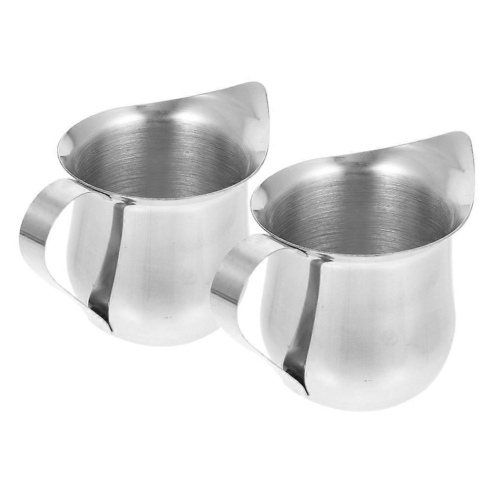 Metal Pitcher Creamer Cups Espresso Pouring Cup For Home Use 60 Ml 2Pcs