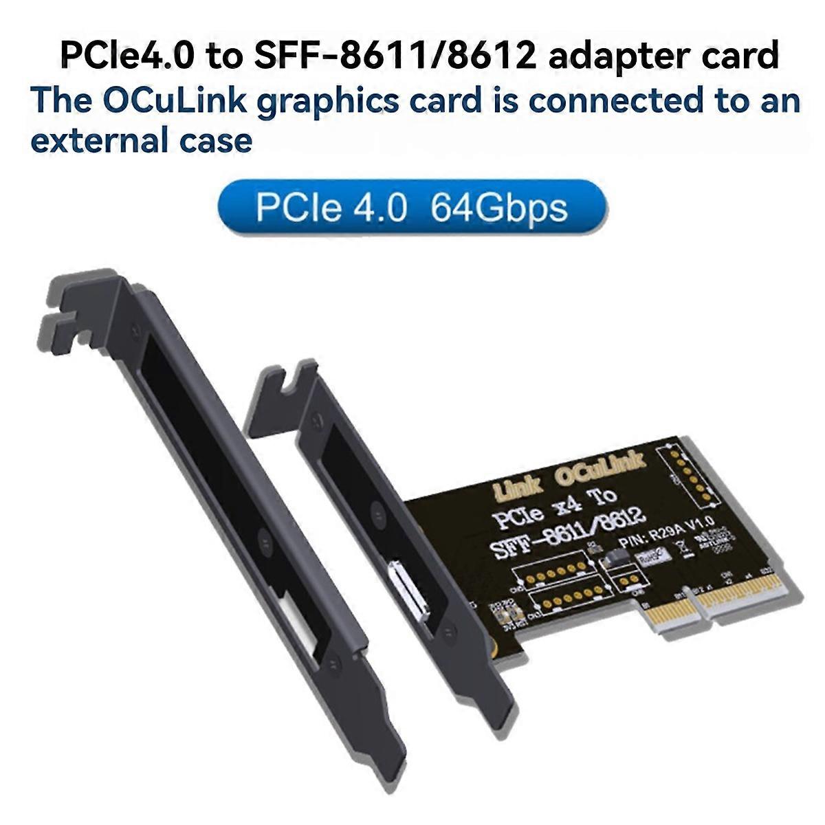 PCIe4.0 X4 to SFF-8611/8612 Adapter Card PCIe X4 4.0 External