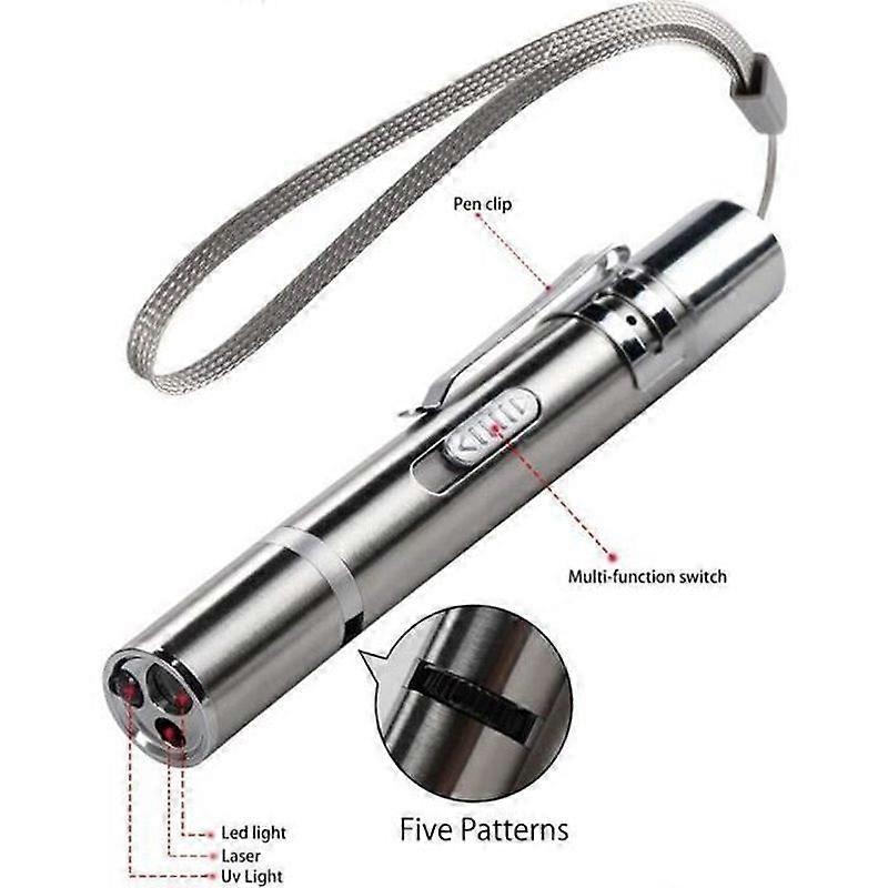 3 In 1 Rechargeable Pointer Cat Toy Interactive Light Training Tool With Usb Charging