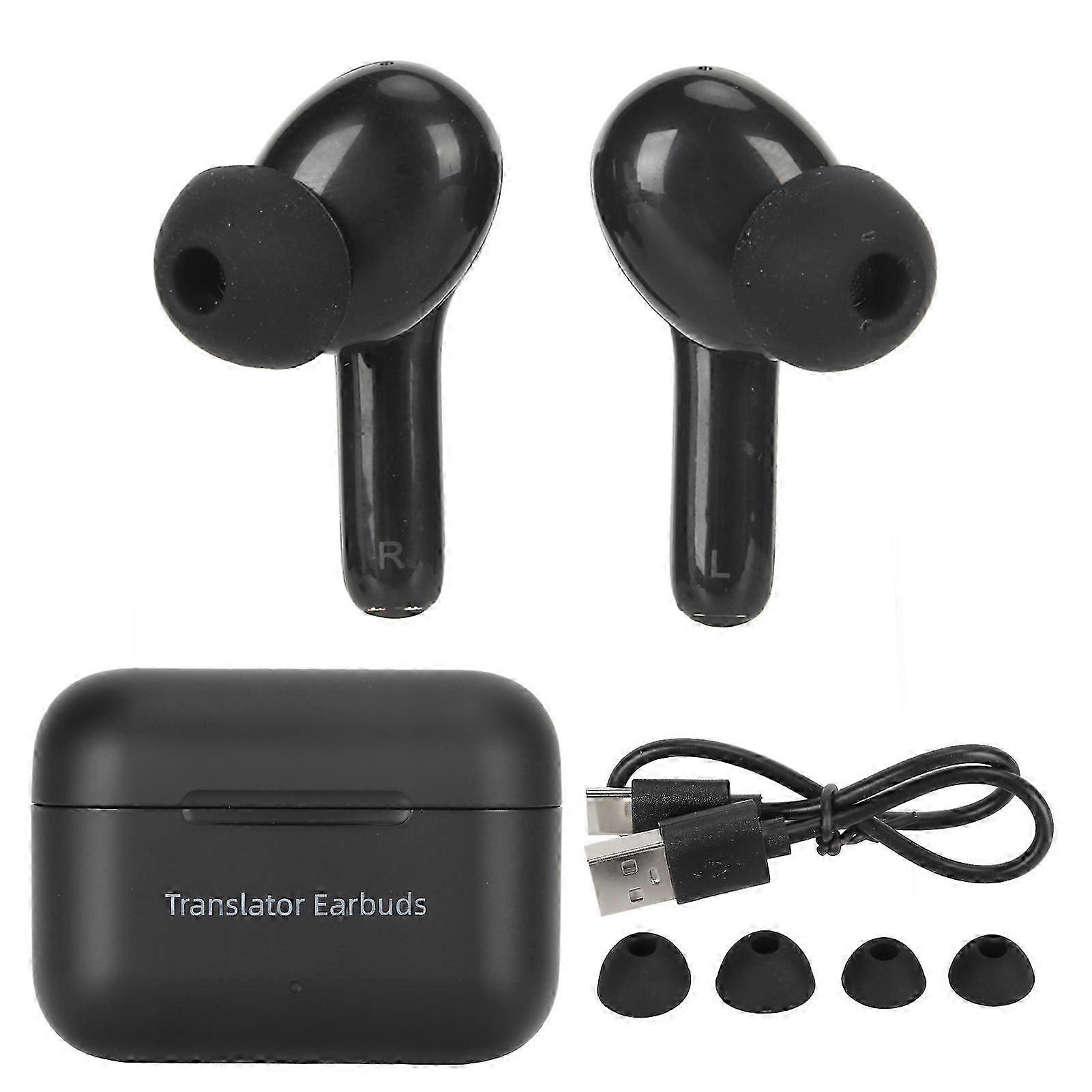 Wireless Earbuds for Real Time Translation Support 127 Languages Music and Calling Black