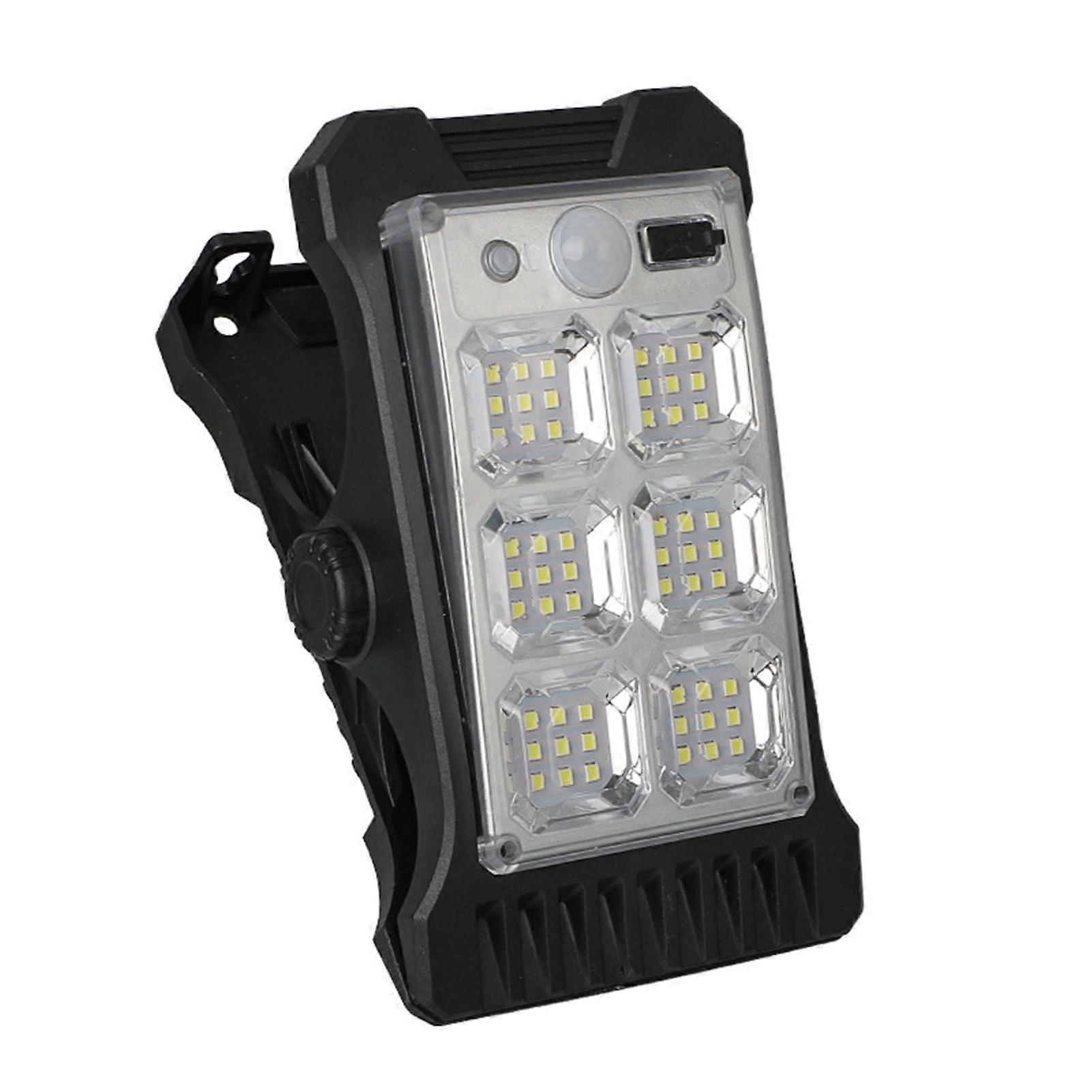 Solar Outdoor Wall Lamp With Motion Sensor USB Rechargeable LED Solar Light 3 Lighting Modes Wall Or Clip Mount 54LED