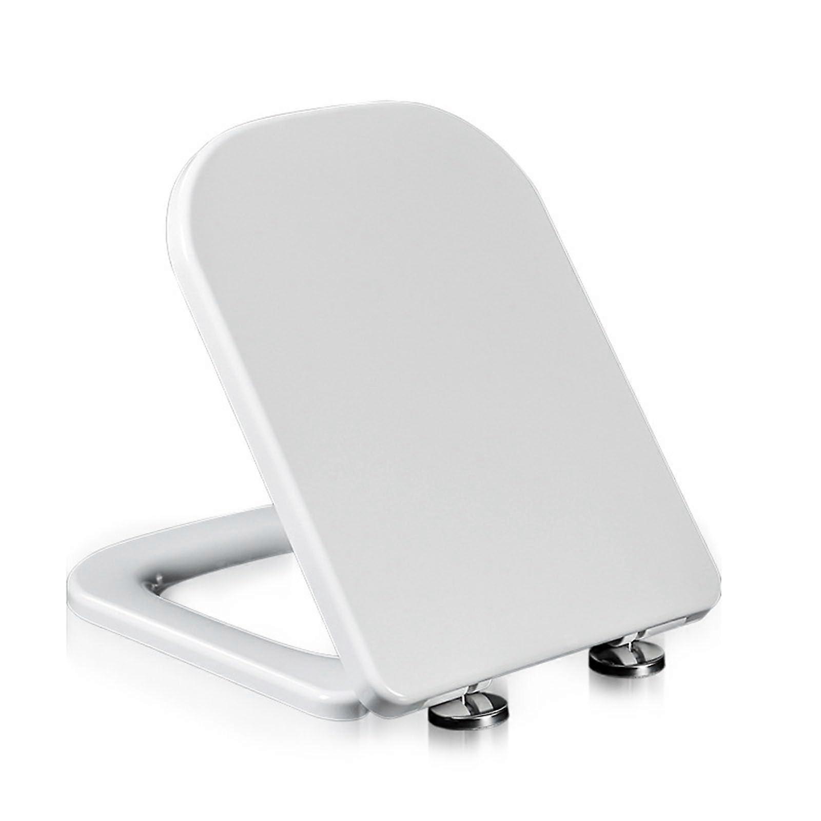 Square Toilet Seat with SoftClose Mechanism, Quick Release, PP Antibacterial Toilet Lid, Square Toilet Cover, Model 04b