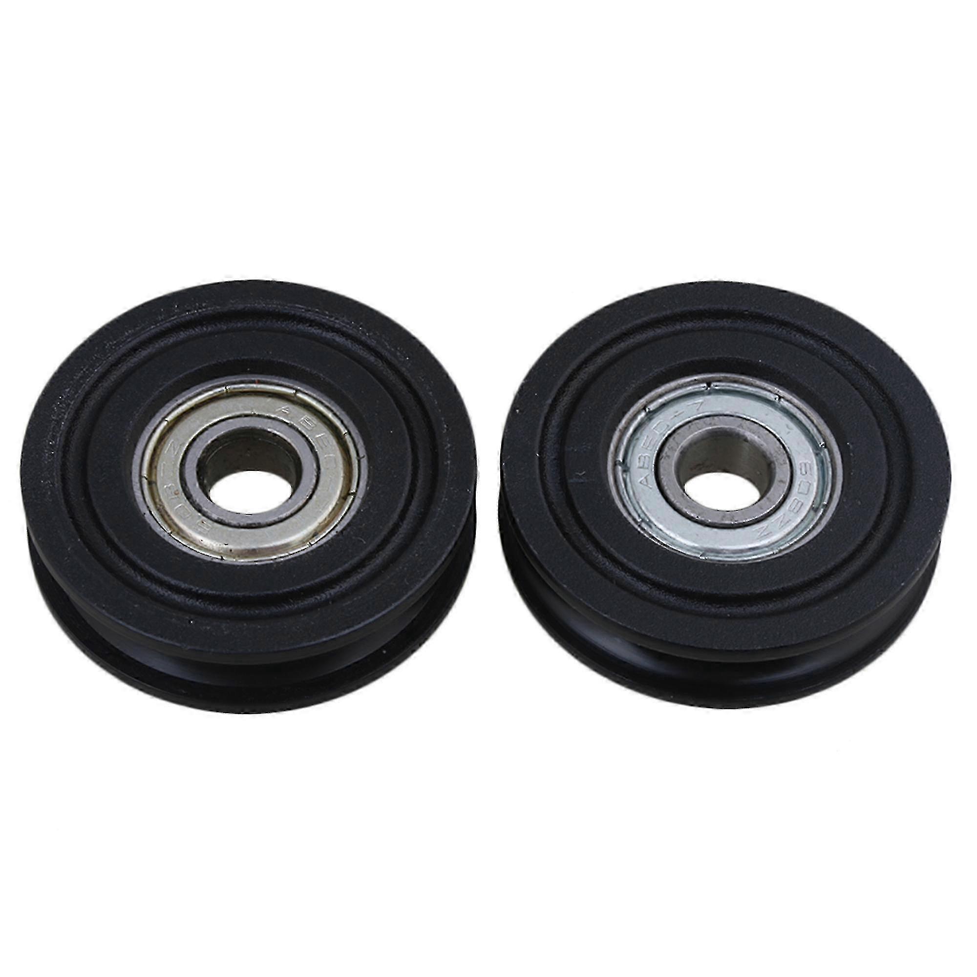 2 X U Type Groove Guide Pulley Wheel Bearing Door Window Roll 8x40x10mm-Compatible with Certain Brands