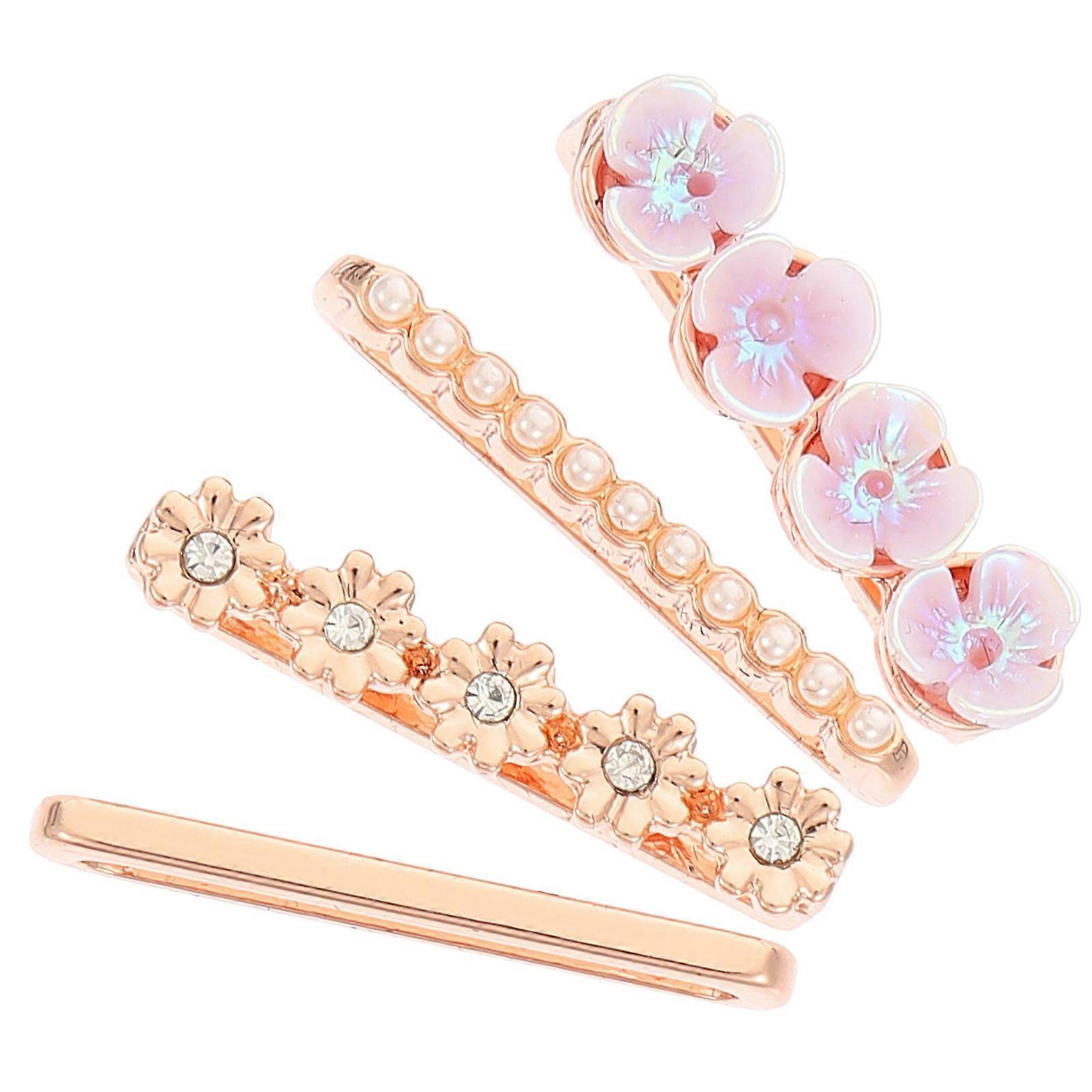 Smartwatch Decorations Watch Strap Metal Watchband Ring Loop Daily Use Golden 4Set