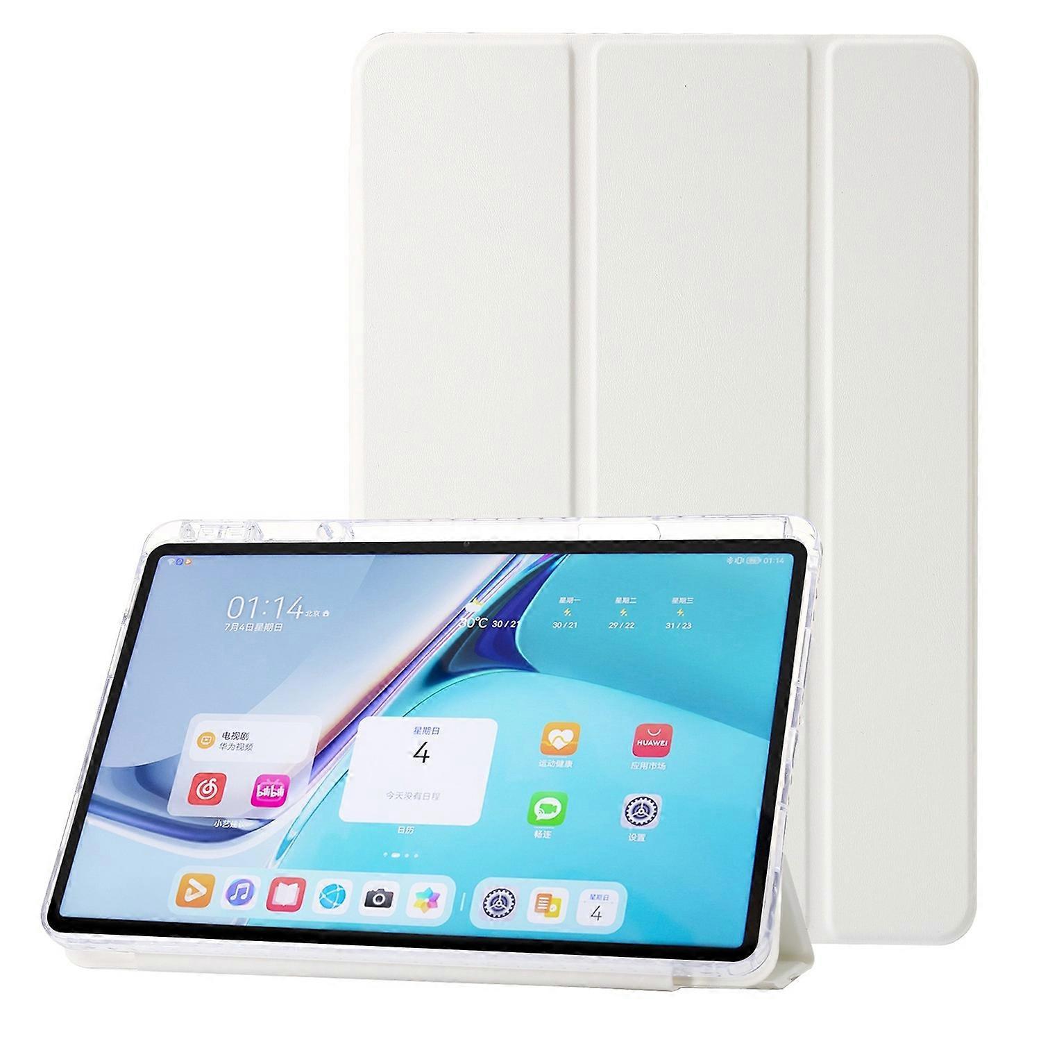 3-Fold Leather Case For Huawei Matepad SE 11 2024 - White