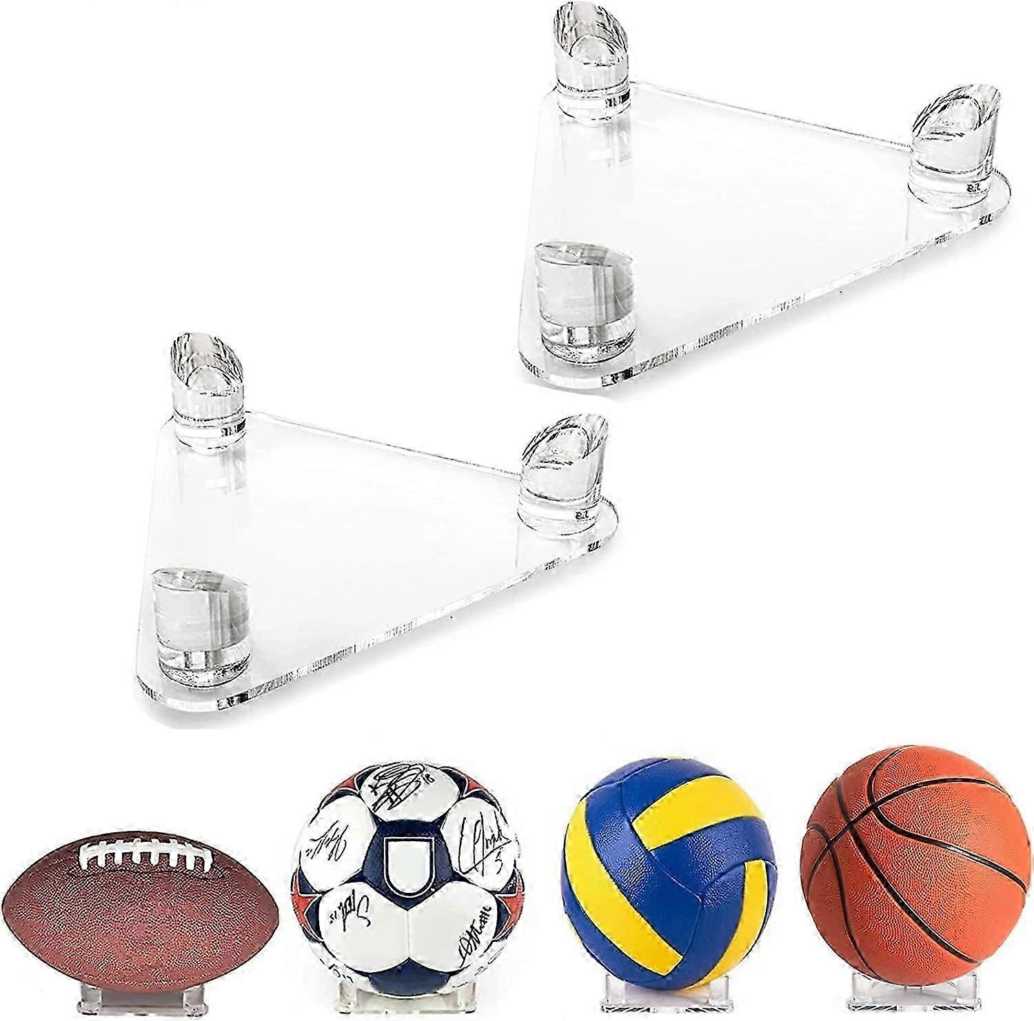アクリルバスケットボールスタンド、バスケットボール用クリアディスプレイスタンド、バスケットボールフットボールバレーボールサッカーボール用ボールホルダー収納