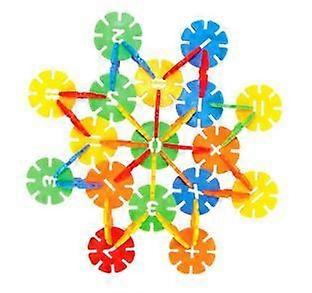 128 Plastic Multicolor Snowflake Block Educational Toys for Kids!