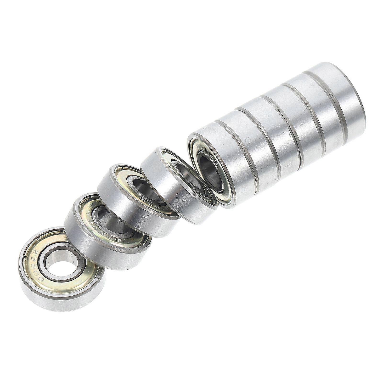 Roller Skating Bearing Skateboard Bearings 608zz Carbon Steel Minimal Friction Smooth Rotation 0.86X0.86X0.28inch 10Pcs