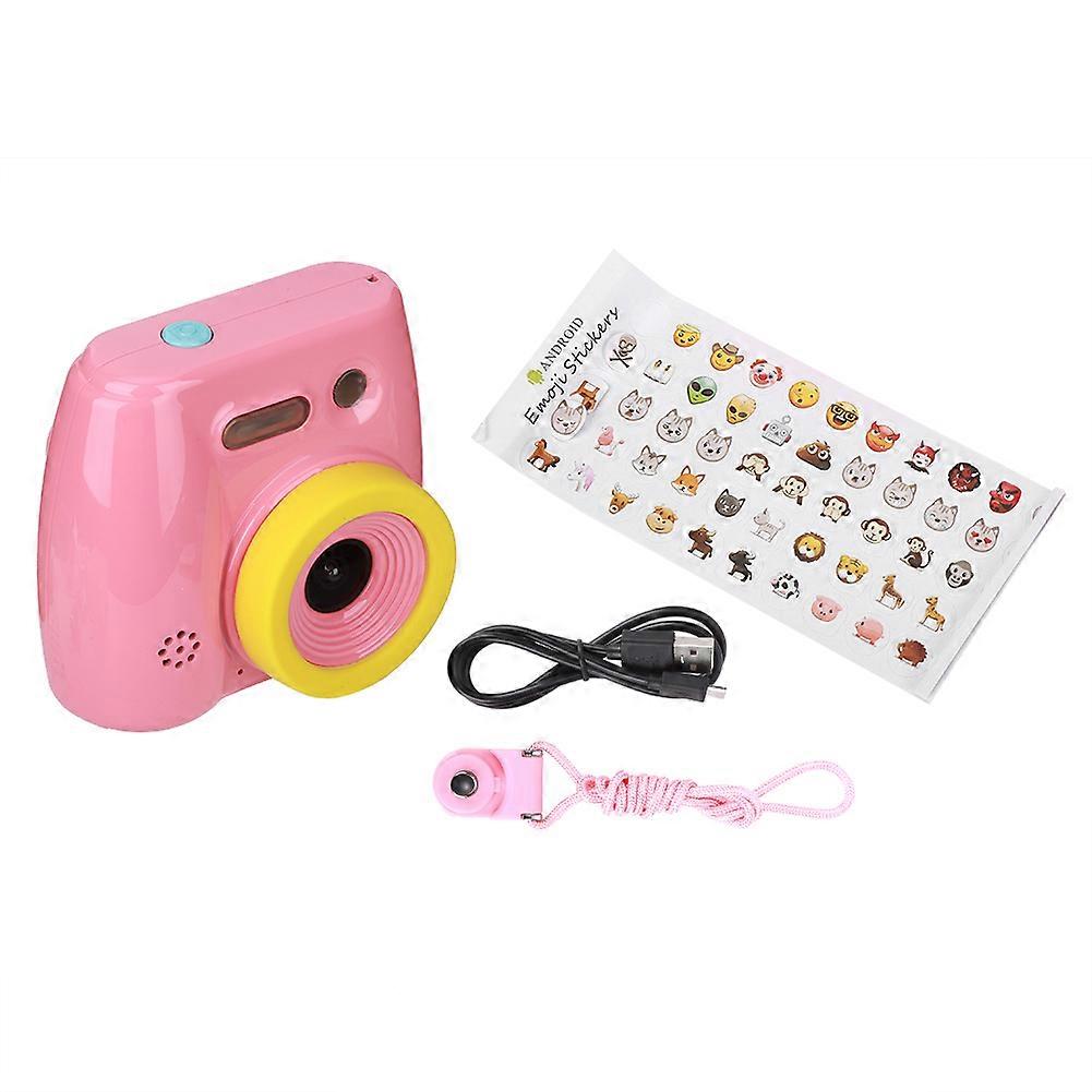 V5 2in Screen 1.3MP Mini Children Kid Camera Pink with Face Recognition Flashlight
