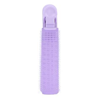 Flauschige Haarspange Zuhause DIY Welle Lockenwickler Haarstyling Volumenhafte Haarwurzel Clip KlemmenLilaYMMR)
