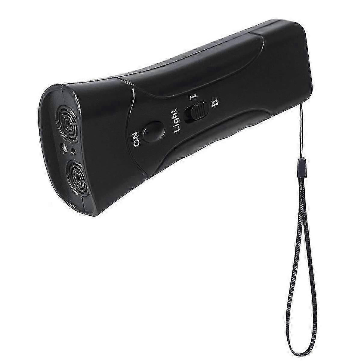 Portable Ultrasonic Dog Bark Stopper with LED Light - Handheld and Battery Powered