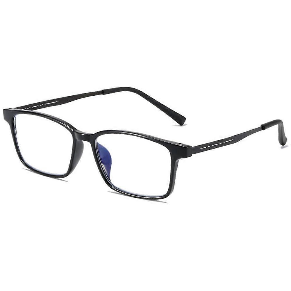Blue Light Filter Reading Glasses Full Rim Metal Rectangular 1.0x