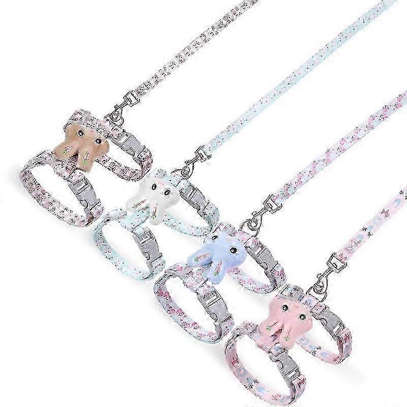 4-Pack Rabbit Vest Leash  Adjustable Small Pet Harness