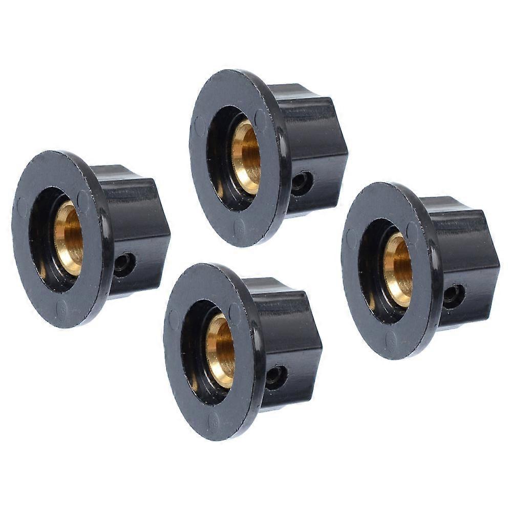 4pcs Black Potentiometer Control Knobs for Guitar Easy Installation Sturdy Plastic Durable Design