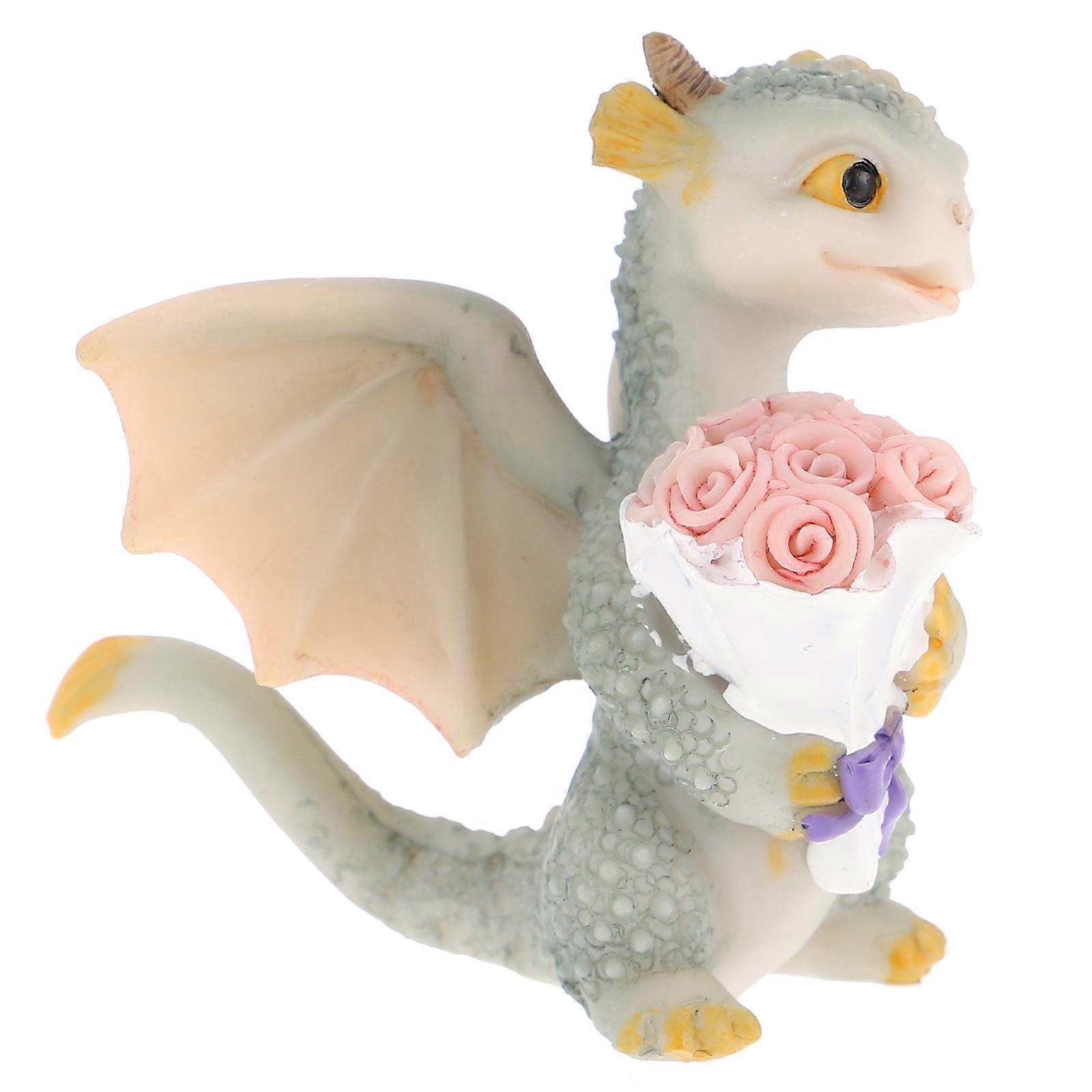 Decorative Figurine Dinosaur Decorative Ornament Elegant Appearance For Office Use 8x7.5x7cm 1Pack