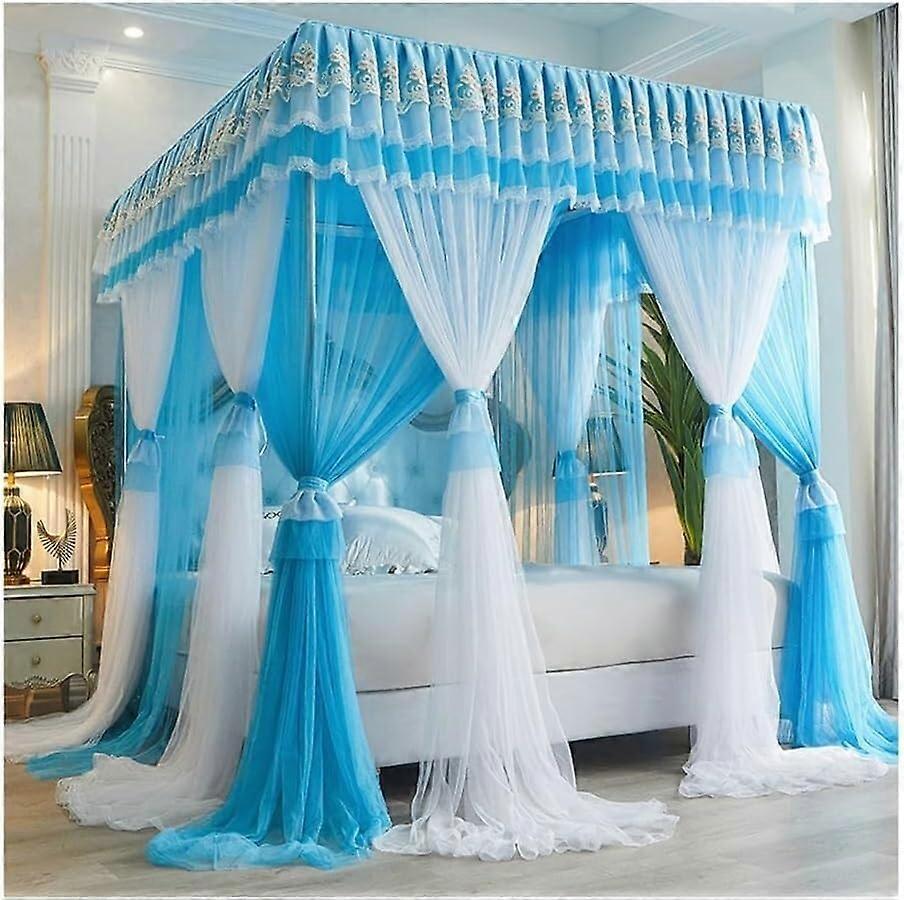 Baldachin mosquito net for double bed, European princess bedroom (Color: Pink2, Size: 180x200cm) Ref: 3560
