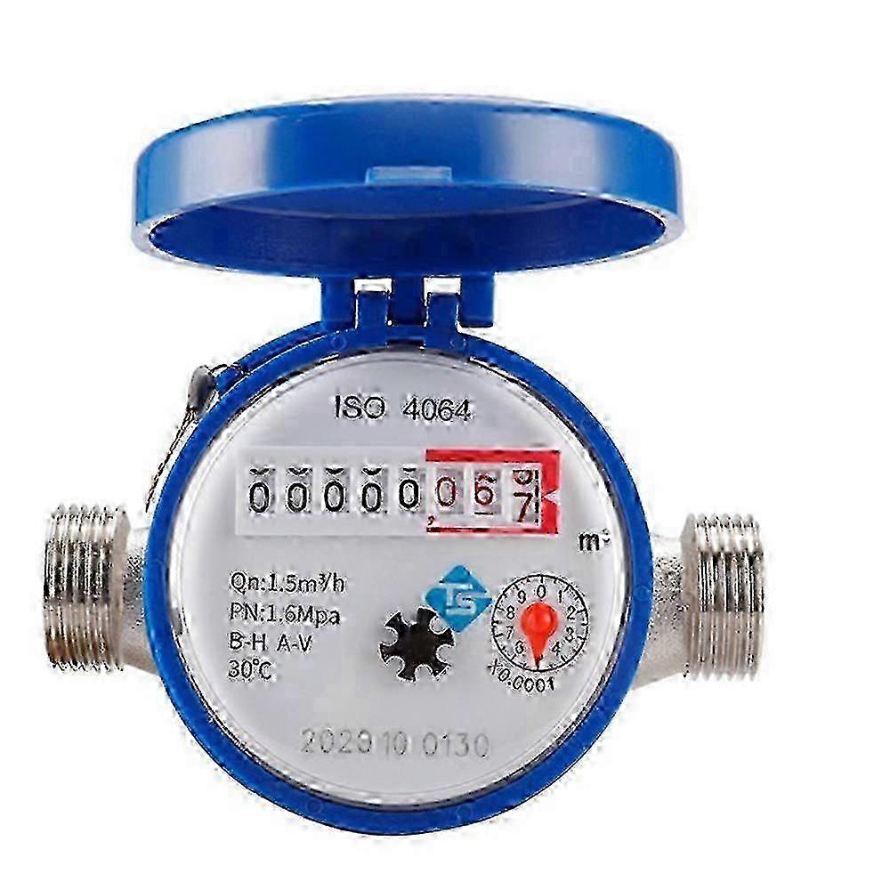TSS3002E BSP Water Meter 1/2 Mechanical Cold Water Gauge with Pointer Measuring Tools for Home hwy