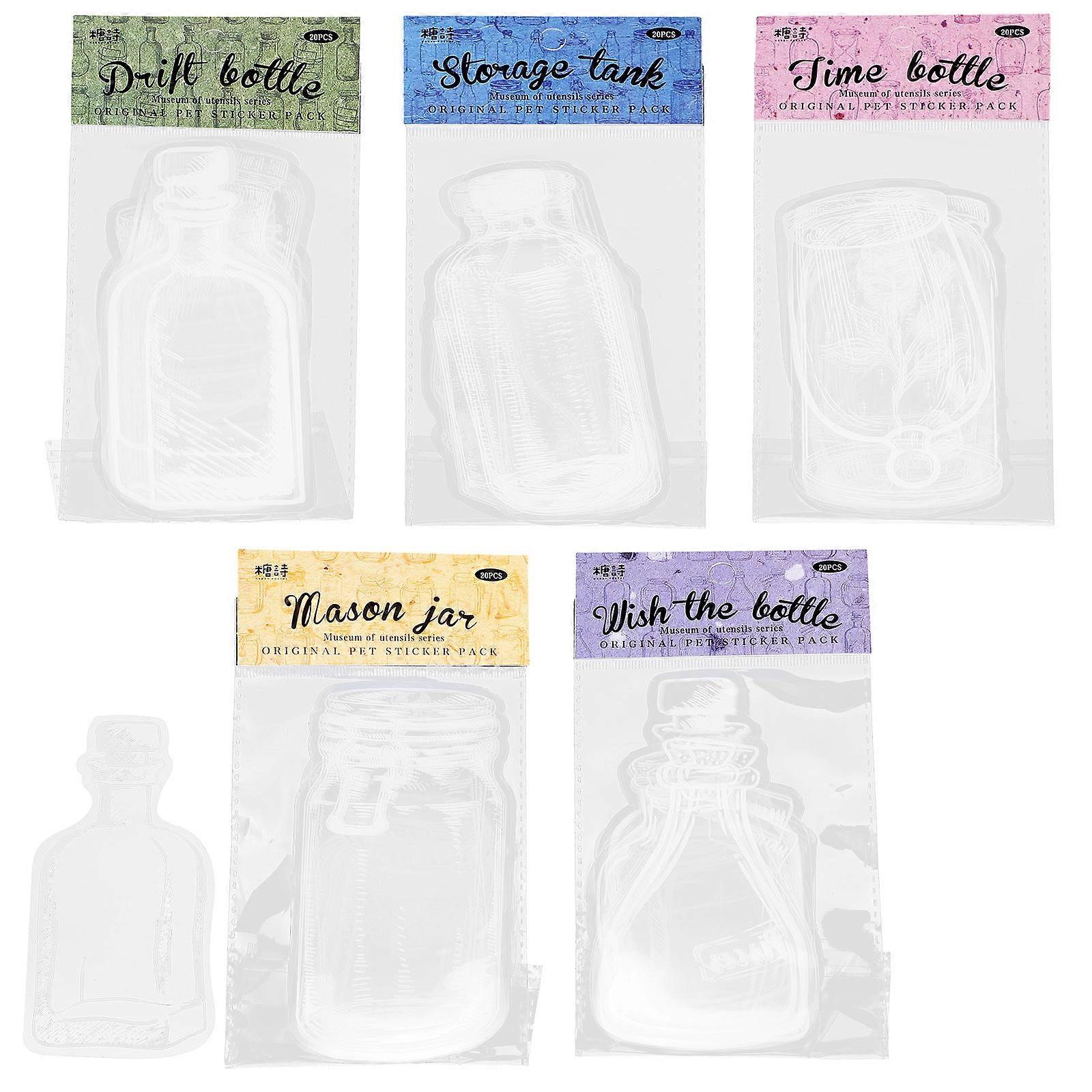 Scrapbook Sticker Book Scrapbooking Transparent Stickers Handicraft Enthusiasts 5 Sets
