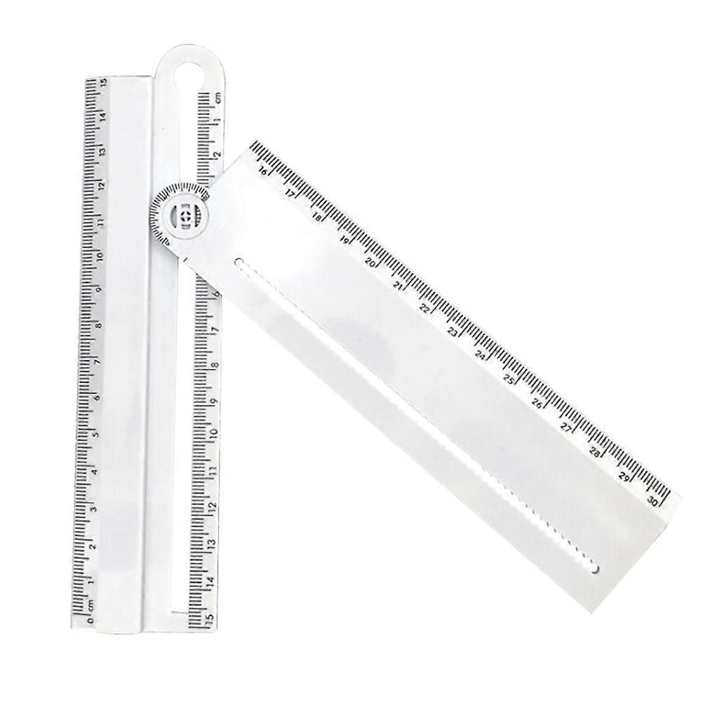 1 Pc Measuring Tool Multifunctional Angle Ruler Rotatable Arc Tool for Line Size Thickness Measurement at Home and School