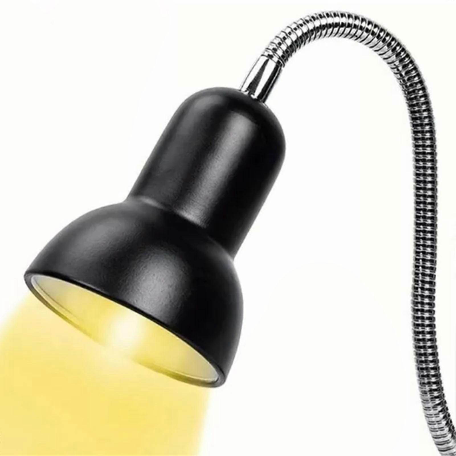 Reptile Clamp Heat Lamp Brightness Adjustable Flexible Reptile Heating Light for Reptile Turtle Lizard 