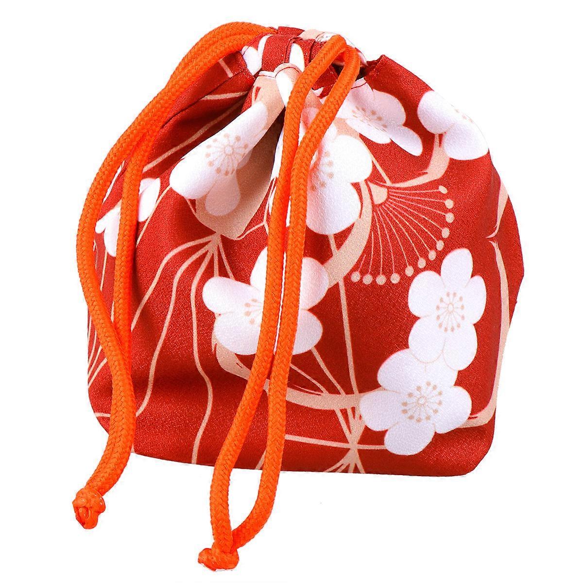 Travel Jewelry Bag Fabric Material Rectangular Base Round Top Elegant Style Drawstring Pouch For Outing 1Pc