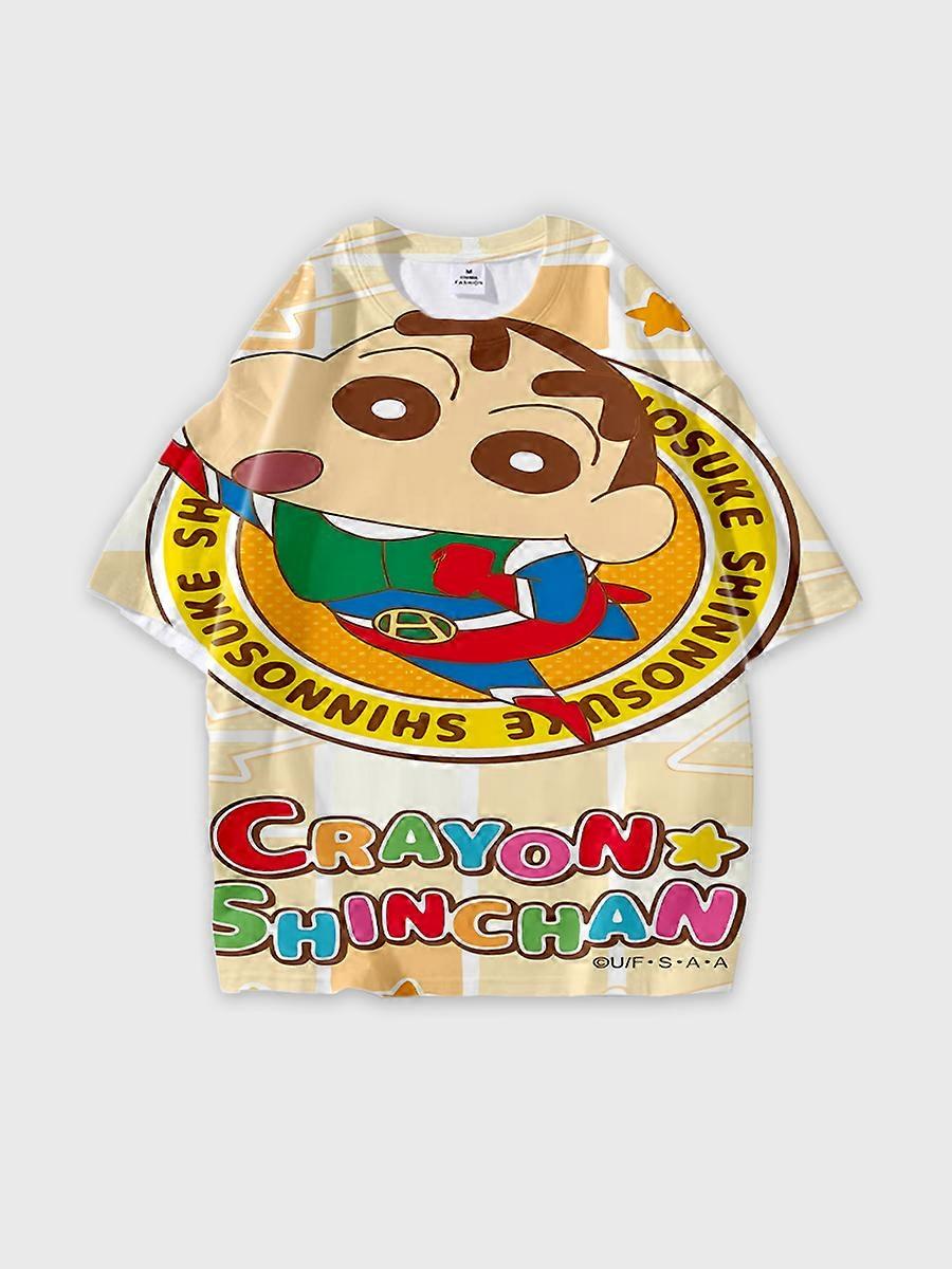 T-shirt round neck Cartoon Pattern loose short sleeve B2139