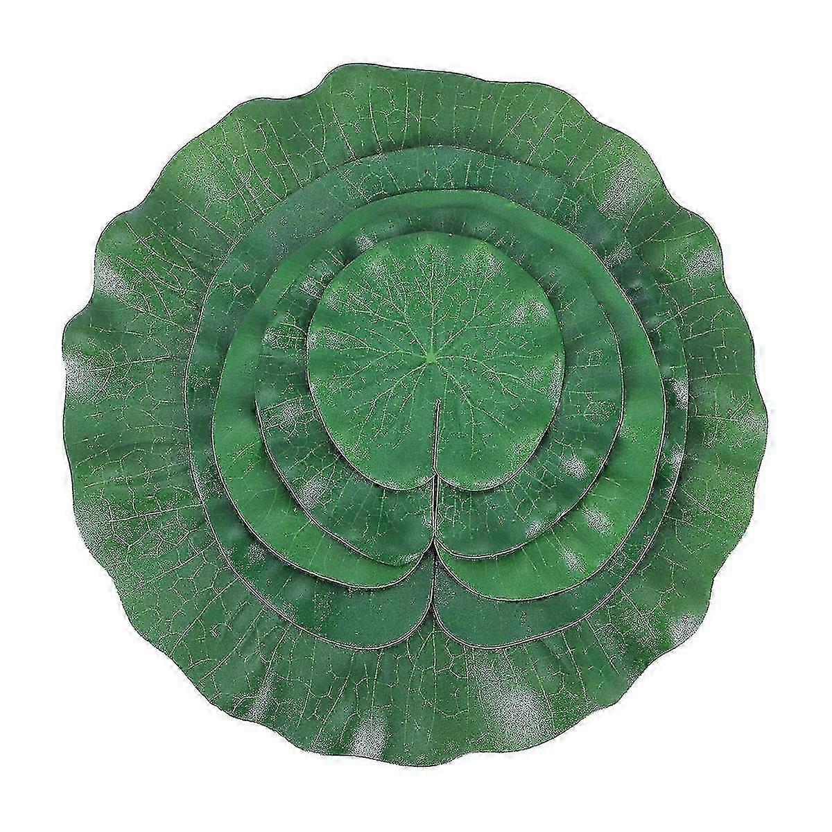 10 Pieces of Artificial Floating Foam Lotus Leaves & Lily Pads - Decorative Foliage for Pond, Pool & Aquarium Decor