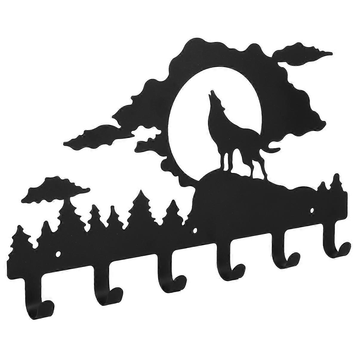 Wall Hanger Iron Wall-Mounted Coat Clothes Hook Rack for Storage 1Pcs