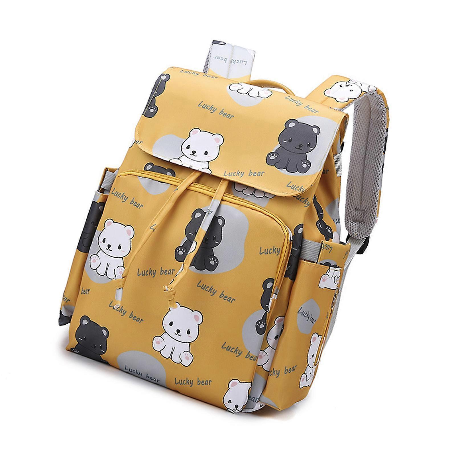 Compact Diaper Organizer Bag Easy Carry Handle Adjustable Strap Multipurpose Waterproof Backpack for Busy Moms Multicolor