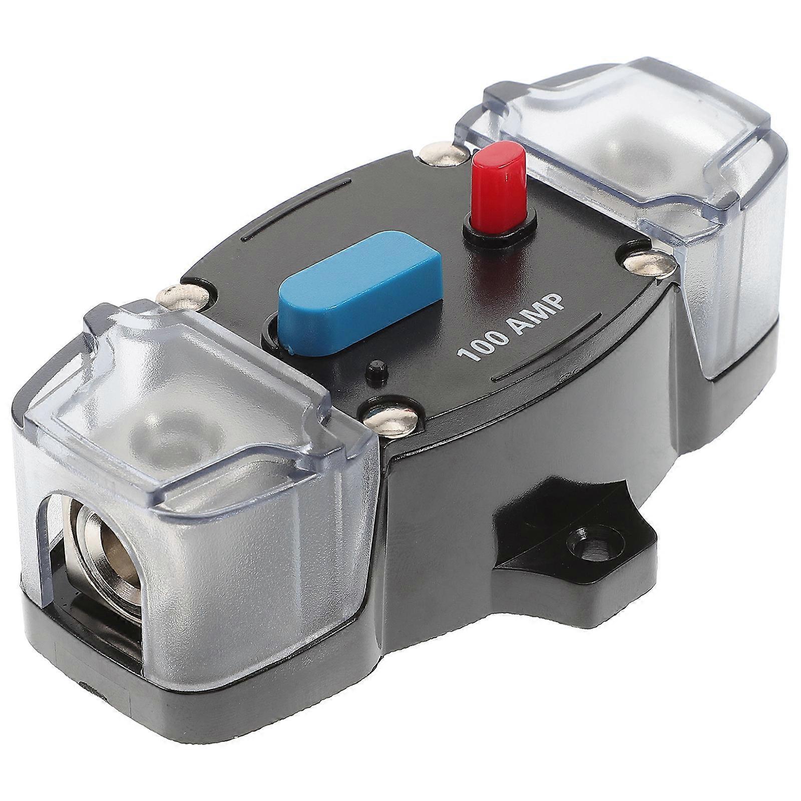 Vehicle Electrical Systems Circuit Breaker 100A Manual Reset Short Circuit Protection 11X6.4X3.2CM Assorted Color 1Set
