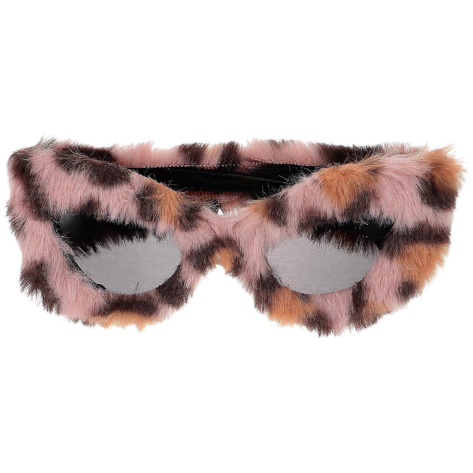 Plush Cat Eye Sunglasses for Women – Lightweight Durable Costume Accessory for Halloween Festivals and Party Events
