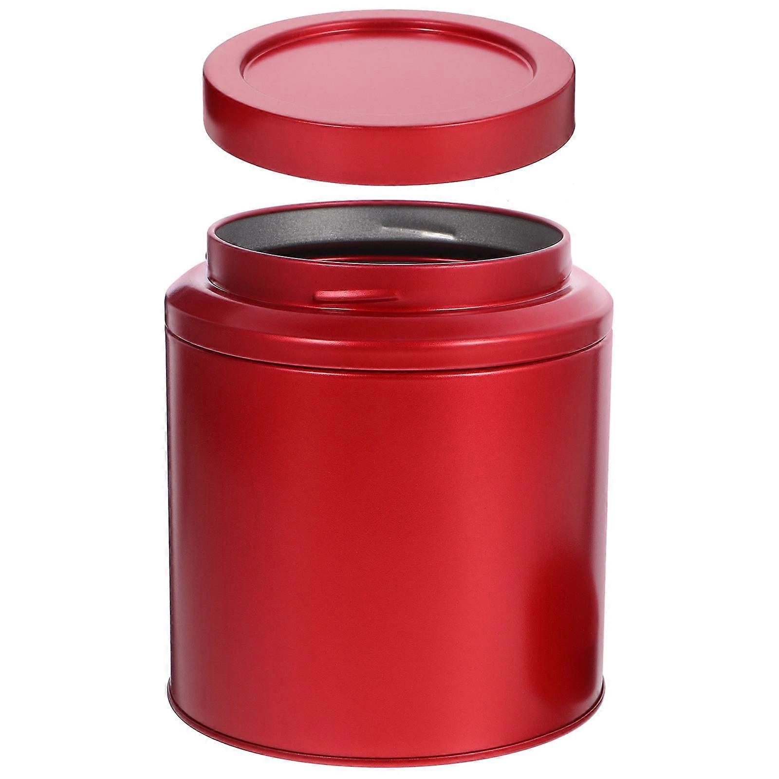 Airtight Loose Tea Jar For Home Storage In Red Color With Square Shape For Gift Giving 1Pack