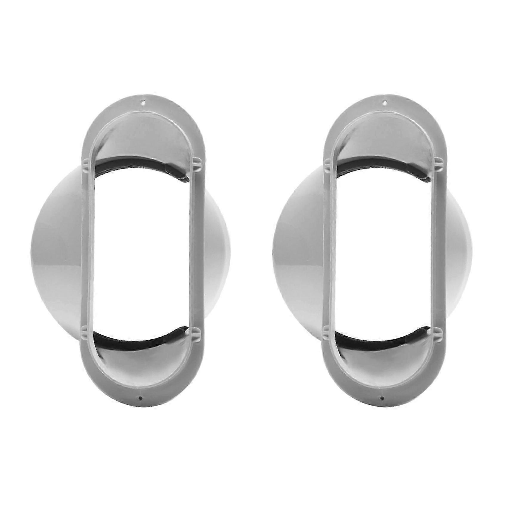 2X 15CM Portable Air Conditioner Window Exhaust Duct Pipe Hose Interface Connector(Flat Nozzle)white SZRH A-GB