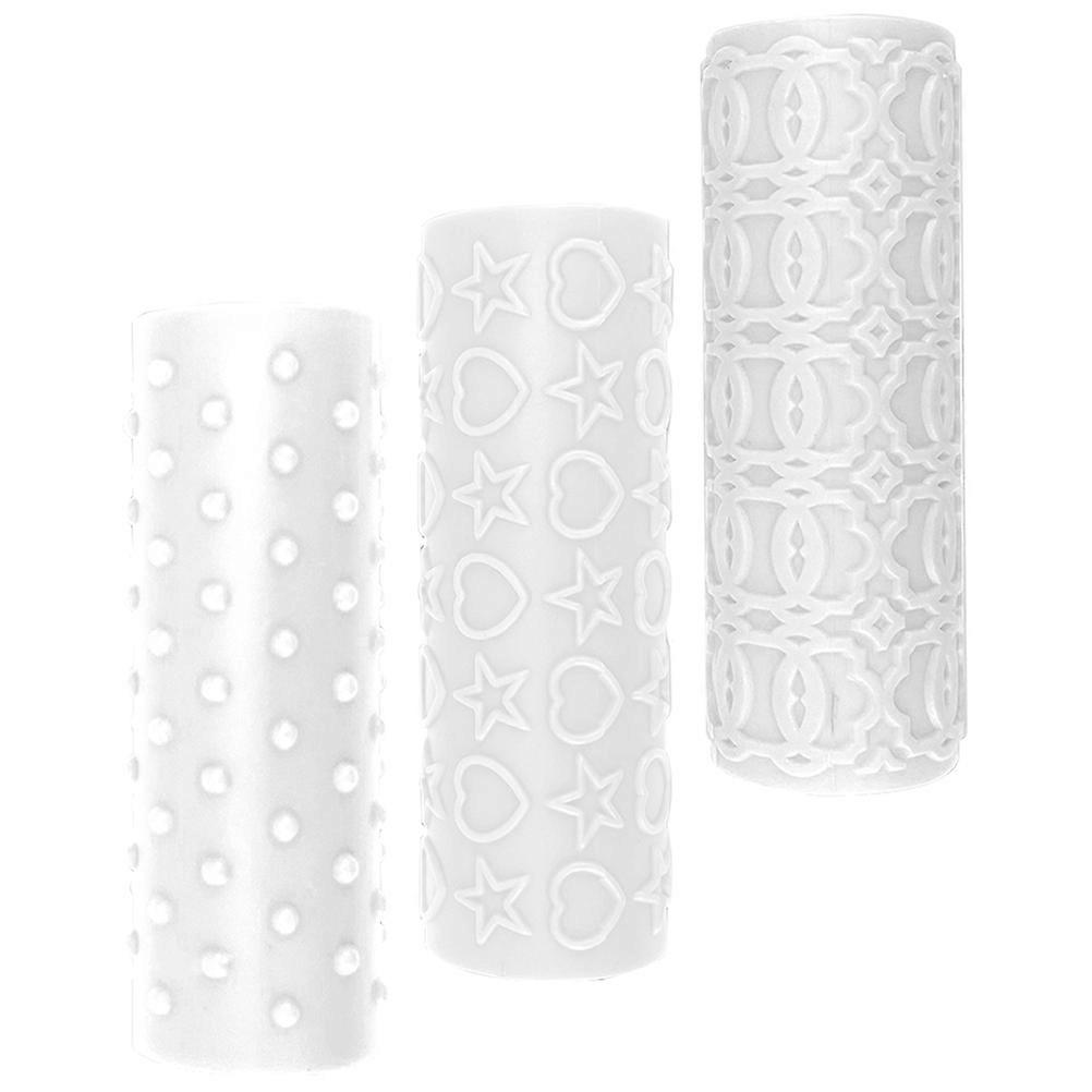 Texture Creation Clay Texture Roller Plastic 3Pcs Home Use For Polymer Clay Jewelry Craft Enthusiasts