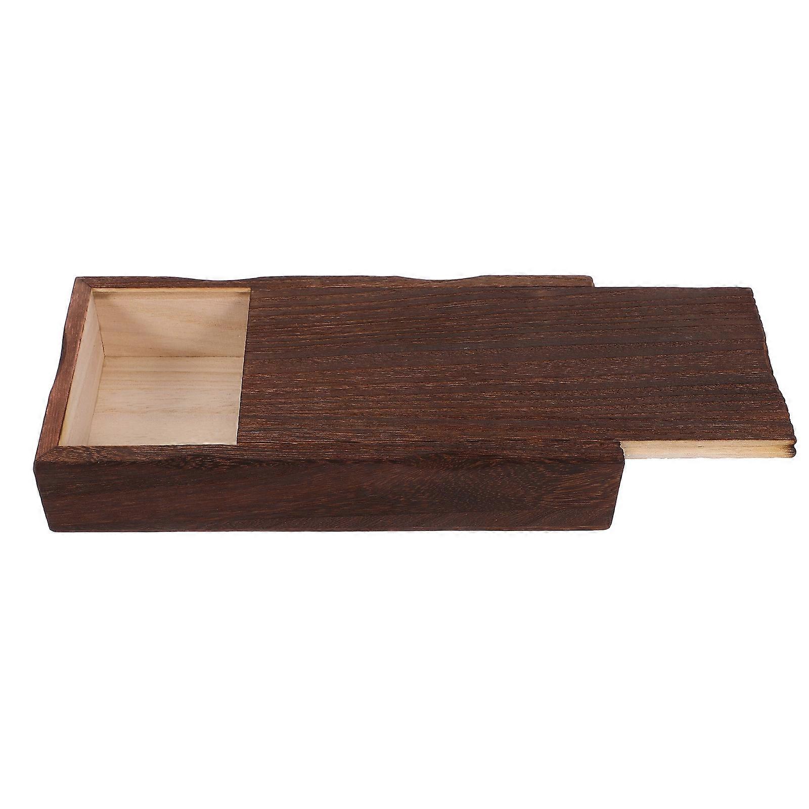 Tea Boxes Dark Brown Wooden Party Favor Boxes for Storage Use with Convenient Portability