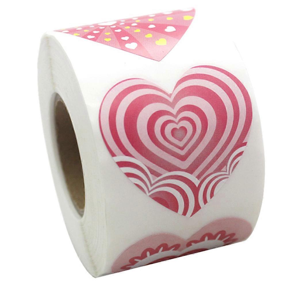DIY Craft Projects Heart Pattern Sealing Stickers 500Pcs Assorted Color For Envelope And Gift Decoration