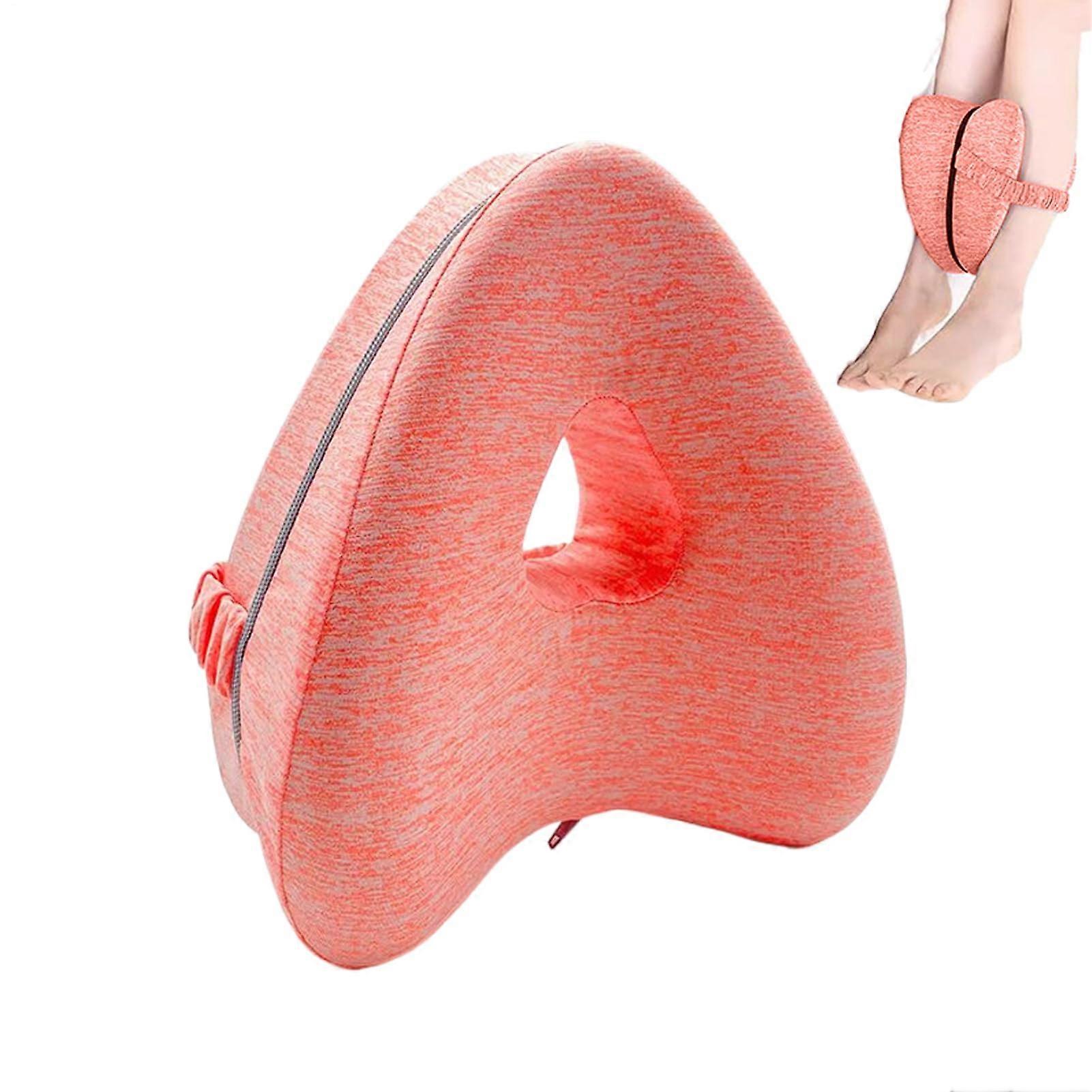 Side Sleeper Pillow for Spinal Support Leg Rest for Relaxed Sleep HeartShaped Orange